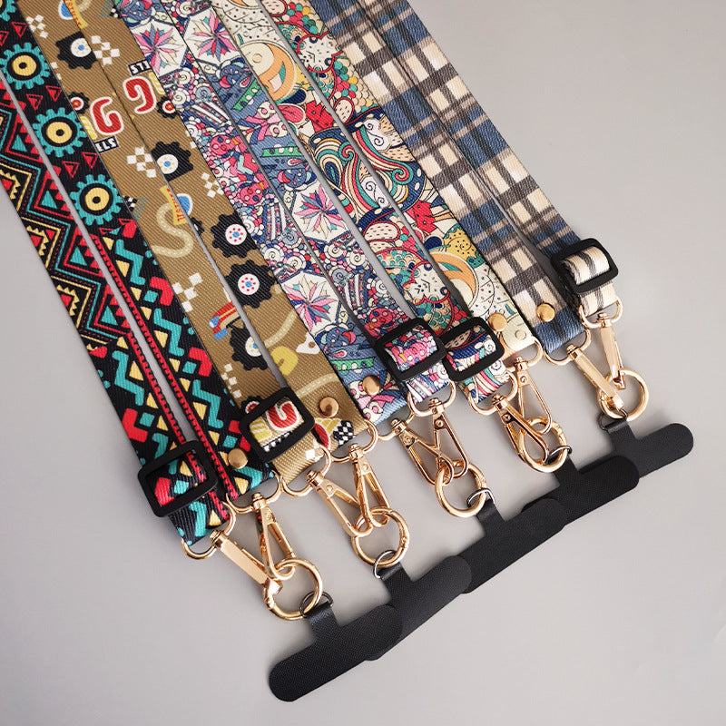 Women's Long Cross-body Retro Totem Pattern Mobile Phone Lanyard - view 4