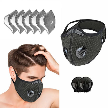 Reusable Half Face Cover Mask Respirator Anti Pollution Facepiece Sports Masks - view 7