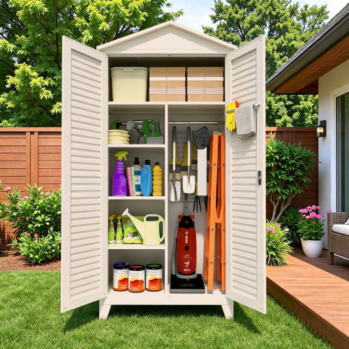 Spire79.1 Tall Metal Tool Storage Cabinet, With Ample Storage Space For Garage,Warehouse,Garden,Office, Living Room - view 5