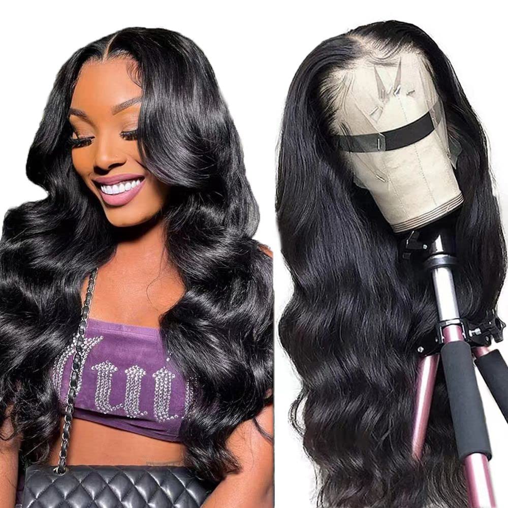 13x4 Lace Front Human Hair Wigs Natural Color Body Wave Density - view 2