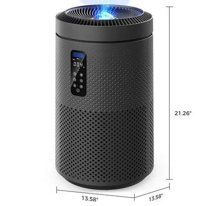 Black Large Room Air Purifier, Smart WiFi, Air Quality Sensor, UV Sterilization, Washable Filter & Star Projector - view 3