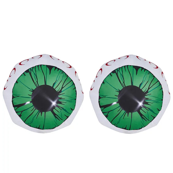 2 Packs Halloween Inflatables Large Set Of Lighted Eyes Decoration, 3FT Blow Ups Green Eyes For Yard