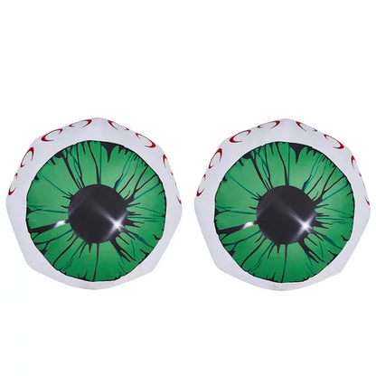 2 Packs Halloween Inflatables Large Set Of Lighted Eyes Decoration, 3FT Blow Ups Green Eyes For Yard