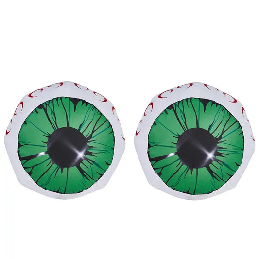 2 Packs Halloween Inflatables Large Set Of Lighted Eyes Decoration, 3FT Blow Ups Green Eyes For Yard