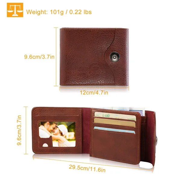 Men's Wallet PU Leather Bifold Purse Slim RFID Blocking Card Holder - view 2