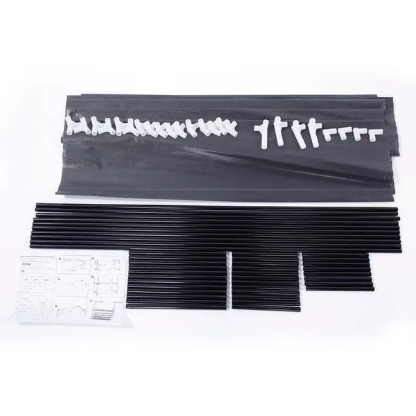 Simple Assembly 5 Tiers Non-woven Fabric Shoe Rack With Handle Black RT - view 4