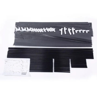 Simple Assembly 5 Tiers Non-woven Fabric Shoe Rack With Handle Black RT - view 4