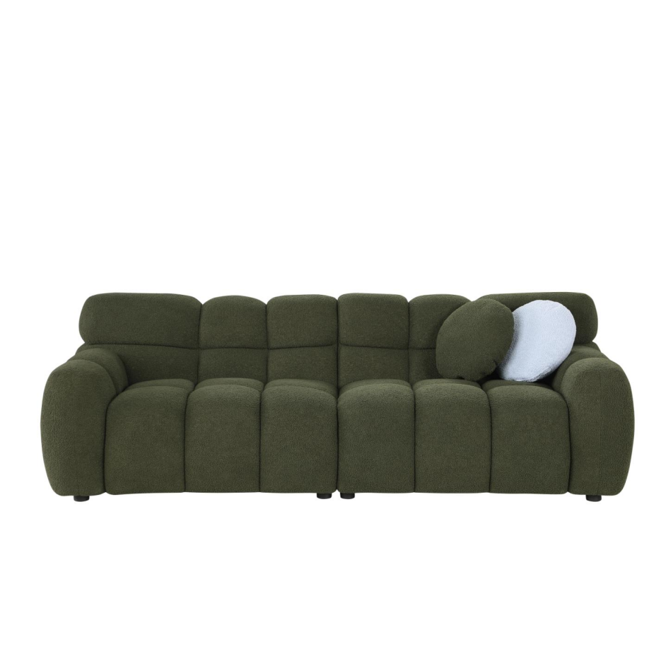 87.4 Length,35.83inch Deepth,human Body Structure For USA People, Marshmallow Sofa,boucle Sofa,3 Seater - view 6