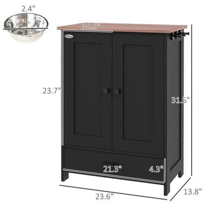 Dog Food Storage Cabinet-Black - view 5