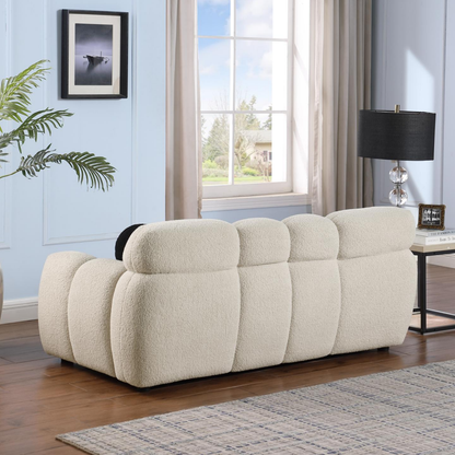 64.96 Length,35.83inch Deepth,human Body Structure For USA People, Marshmallow Sofa,boucle Sofa,2 Seater, BEIGE BOUCLE - view 4