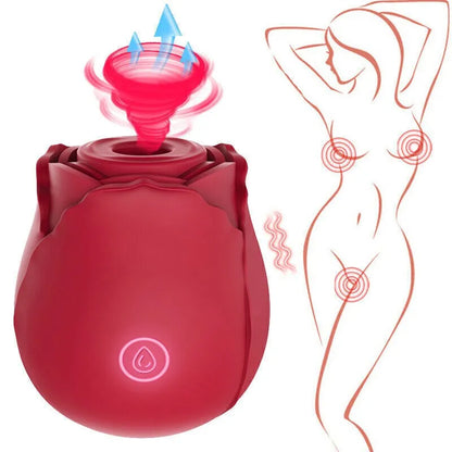 Discreet 10 Speed Personal Massage Rose Vibrator-Sucking Massager For Women - view 7