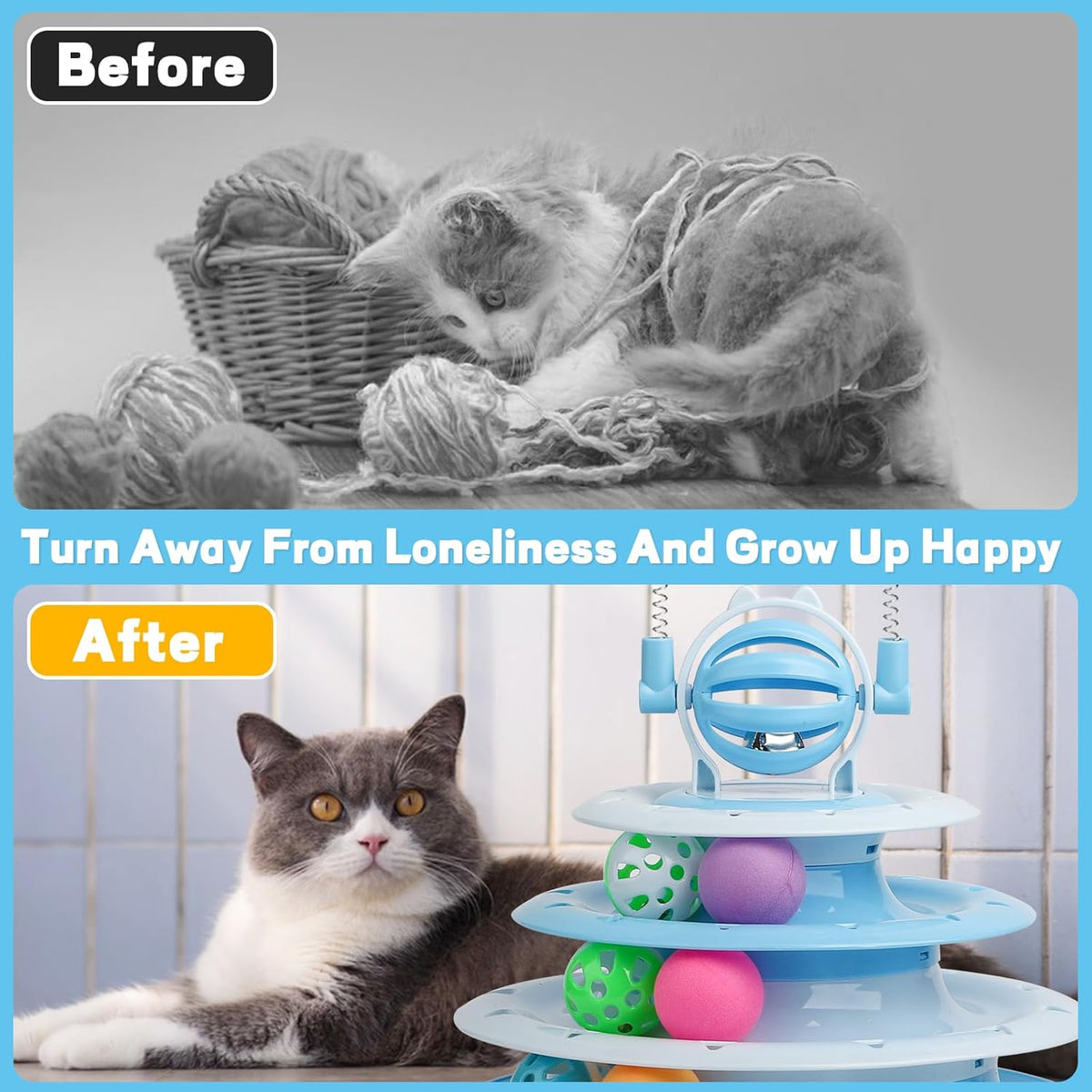 Cat Toys For Indoor Cats Kitten Toys Interactive Cat Toy Cat Puzzle Toy Cat Ball Toy - view 7