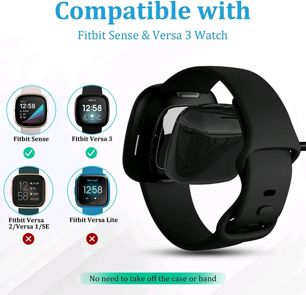 Wireless Charger For Sense Versa 3 4 Watch USB Fast Charging Dock Cable - view 4