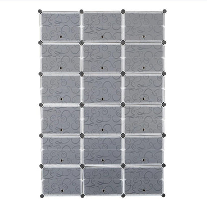 12 Layer Portable 72 Pairs Shoe Rack Storage Rack 36 Grid Tower Rack Storage Cabinet Bracket - view 5