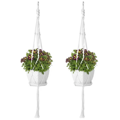 2Pcs Plant Hanger Flowerpot Net Bag 40in Cotton Rope - view 2