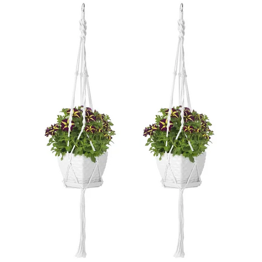 2Pcs Plant Hanger Flowerpot Net Bag 40in Cotton Rope - view 2