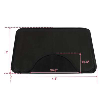 3′x 4.5′x 1/2" Beauty Salon Square Anti-fatigue Salon Mat (Square Outside And Round Inside) Black - view 7