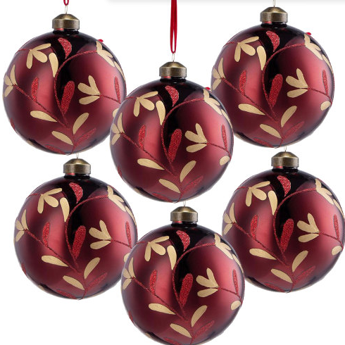 D3.9 Christmas Ball Ornaments, Glass Decorative Hanging Ball Christmas Tree Ornaments For Holiday Party Decorations - view 3