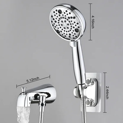 8-Setting High-Pressure Handheld Shower With Hose & Slip-On Diverter Tub Spout - view 4