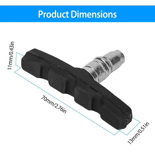 5 Pairs V Bike Brake Pads Road Mountain Bicycle V-Brake Blocks Set 70mm Non-Slip V Bicycle Stop Caliper - view 3