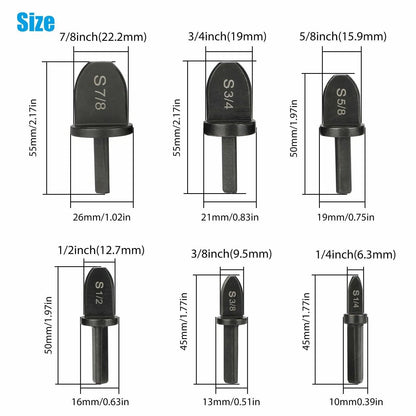 6x Swaging Tool Drill Bit Set Air Conditioner Copper Pipe Flaring Tube Expander - view 5
