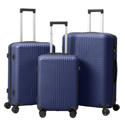 Non-TSA Customs Lock 3-in-1 PP Trolley Case, 20in, 24in, 28in, PP, Navy Blue - view 5
