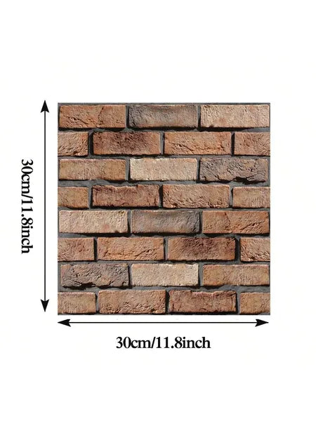 10 Pack 3D Brick Wall Stickers 3D Wall Panels Peel And Stick White Brick Wallpaper PE Foam Self Adhesive Wallpaper - view 3