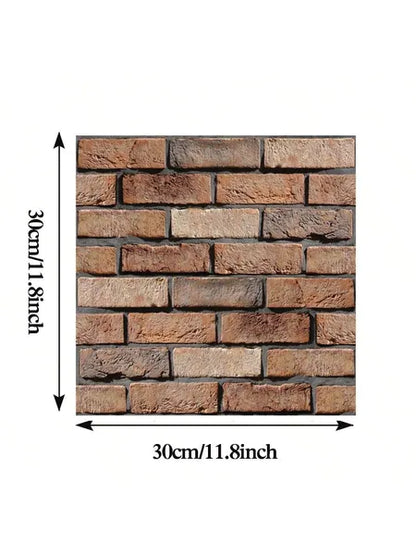 10 Pack 3D Brick Wall Stickers 3D Wall Panels Peel And Stick White Brick Wallpaper PE Foam Self Adhesive Wallpaper - view 3