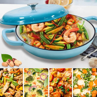 Enameled Cast Iron Dutch Oven, 3.8 Quart Dutch Oven Pot With Lid, Non Stick Cast Iron Pot, Round Oven Safe Up To - view 7
