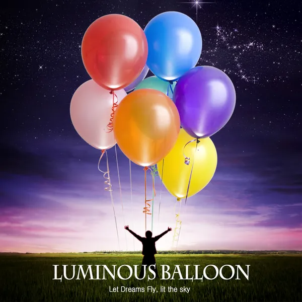 6 Color LED Balloons Six Per Pack - view 2