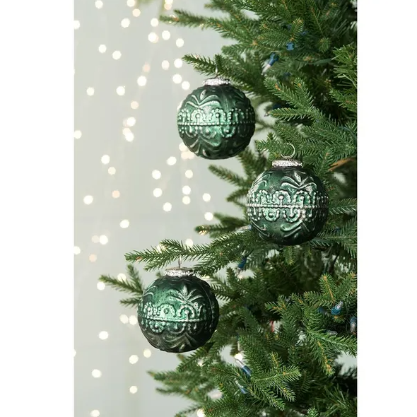 D3.9 Christmas Ball Ornaments, Glass Decorative Hanging Ball Christmas Tree Ornaments For Holiday Party Decorations - view 4