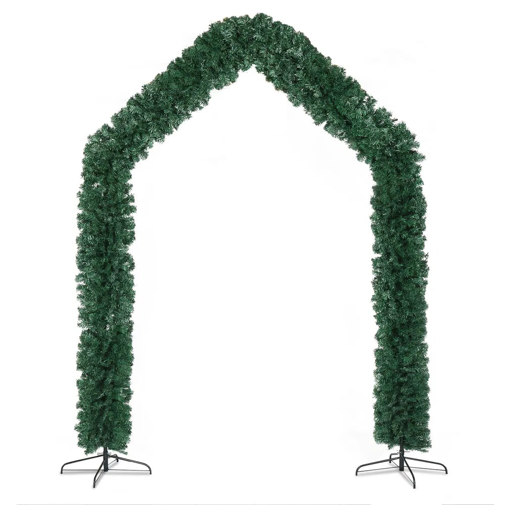 240X40X260cm 1650 Branches PVC Christmas Arch Holiday Arch Decoration Green - view 3