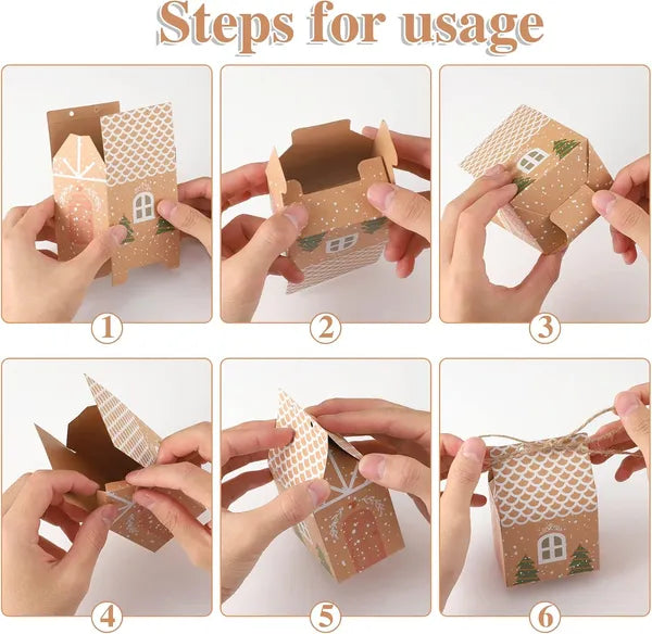 36 Pieces Mini Christmas Party Favor Boxes Gift Bags, Small Gift Boxes Xmas Treats Party Favors Stocking Stuffers - view 3