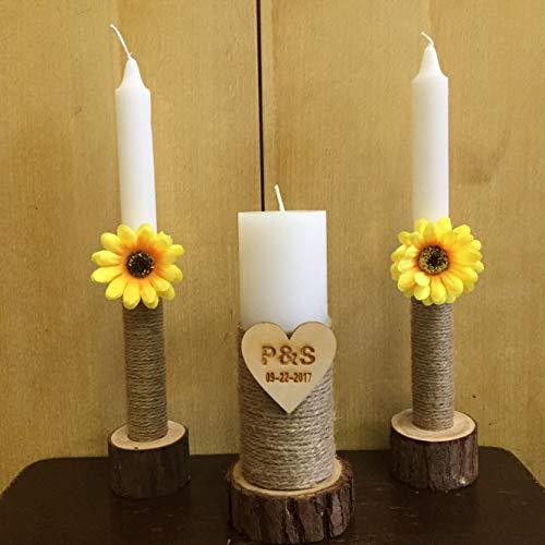 Wooden Wedding Candle Holders - view 2