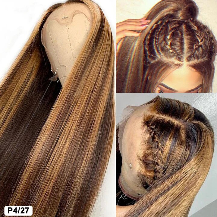 13x4 Straight Human Hair Lace Front Wig P4 27, Density - view 4