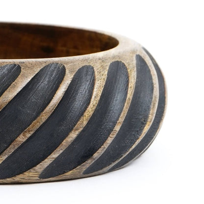 Dannel Handmade Wooden Bowl With Black Filler - view 2