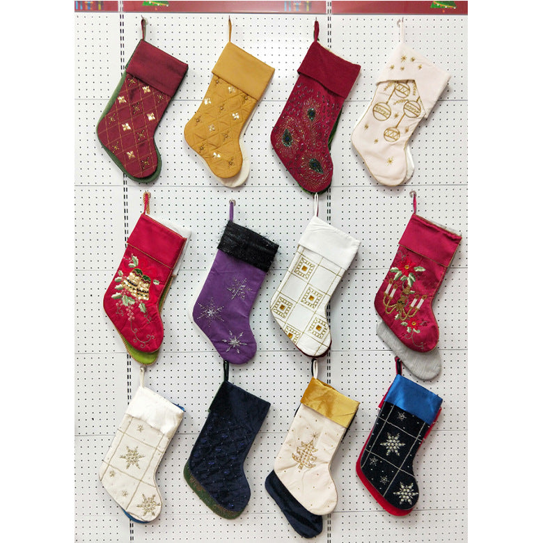 Beaded Embroidery Home Christmas Stocking - view 4