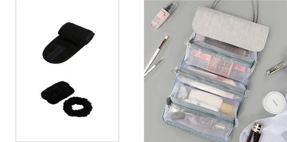 Detachable Make-Up Bag Foldable Box Large Capacity 4-Room Travel Portable Inner Zipper Cosmetic Pack with Handle - view 4