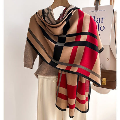 Color Matching Fashion Scarf Scarf Thin Warm Scarf Talma - view 10