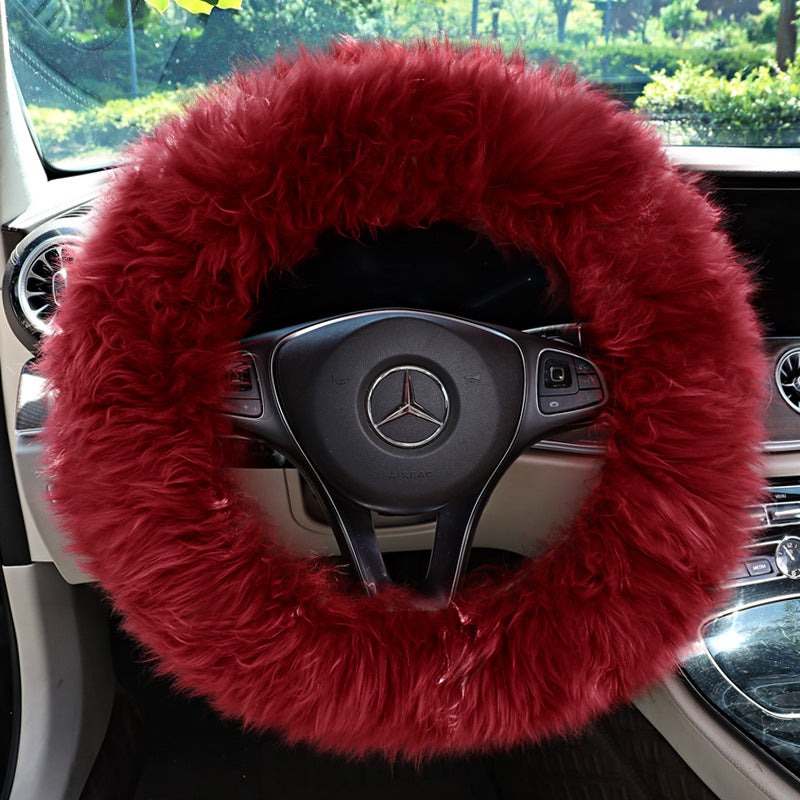 Car Steering Wheel Cover Wool Non-Slip Cover Steering Wheel Protector - view 7
