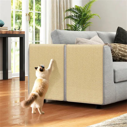 2-Pack 32" x20" Natural Sisal Cat Scratching Mats, Multifunctional Resting & Play Pads For Multi-Cat Households - view 2