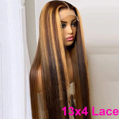 13x4 Straight Human Hair Lace Front Wig P4 27, Density - view 3