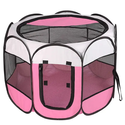 Portable Foldable Pet Playpen Exercise Pen Kennel Removable Zipper Top And Bottom Water Resistant Indoor Outdoor Use - view 3
