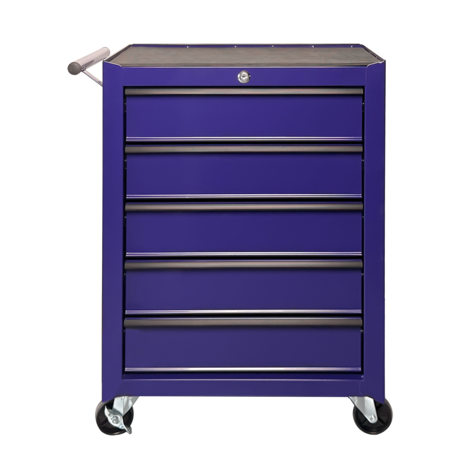 Rolling Metal Tool Chest With 5 Drawers, 20inch 5-Drawer Tool Chest Cabinet With Ball Bearing Drawer Slides