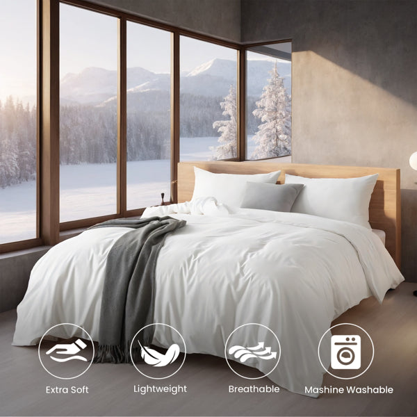 Oversized Duvet Cover Set Includes 1 Duvet Cover & 2 Pillowcases. Features Breathable, Soft - view 3