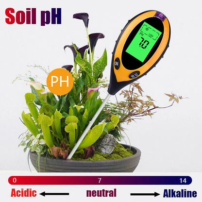 4 In 1 LCD Digital Soil Tester PH Water Temperature Sunlight Plant Test - view 9
