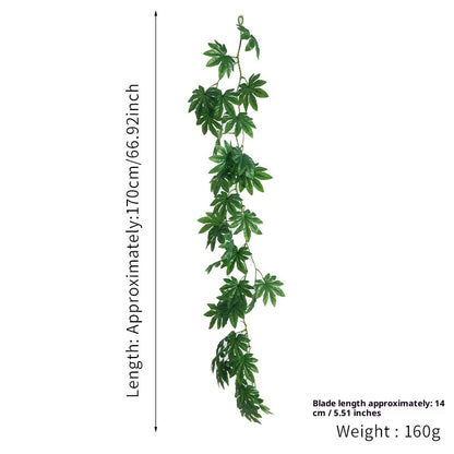 Artificial Rattan Green Plants, Rattan Piping Decorations Vines - view 5