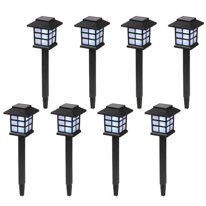 8pcs White LED Solar Lantern Torch Light Garden Landscape Lighting - view 5
