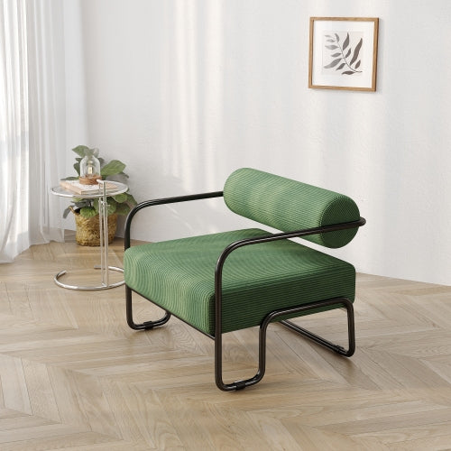 27inch L Living Room Iron Sofa Chair, Lazy Individual Chair, Balcony Leisure Chair,Modern, Small Space