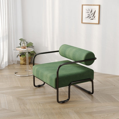 27inch L Living Room Iron Sofa Chair, Lazy Individual Chair, Balcony Leisure Chair,Modern, Small Space